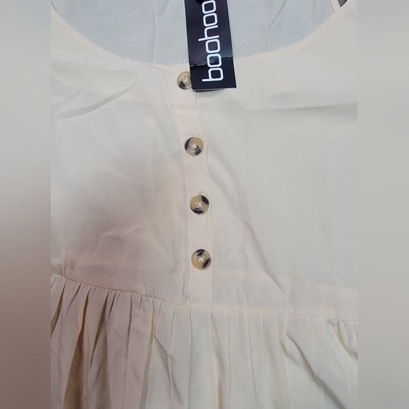 Boohoo Plus Button Smock Stone Cami Shirt Size 18 NWT - Picture 2 of 4